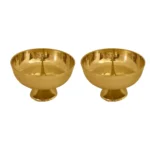 Dhoopbatti Brass Burner (Pack of 2) – Traditional Incense Cone Holder for Pooja, Meditation & Aromatherapy