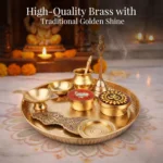 Pooja Brass hali Set – Complete Puja Kit with Diya, Bell, Kalash & Aarti Items for Festivals & Daily Rituals - Image 7