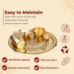 Brass Dinner Set – Traditional Peetal Dining Set for Home, Kitchen & Festive Use - Image 4