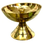 Brass Akhand Jyoti Diya for Pooja | Traditional Akhand Deepak for Mandir Pack of 2 - Image 2