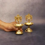 Brass Premium Decorative Diya Set of 2 | Traditional Oil Lamp for Pooja & Home Decor - Image 5