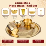 Brass Dinner Set – Traditional Peetal Dining Set for Home, Kitchen & Festive Use - Image 3