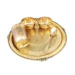 Brass Dinner Set – Traditional Peetal Dining Set for Home, Kitchen & Festive Use