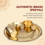 Brass Dinner Set – Traditional Peetal Dining Set for Home, Kitchen & Festive Use - Image 2