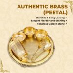 Traditional 7-in-1 Peetal Dinner Set – Brass Thali Combo for Daily & Festive Dining - Image 3