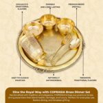 Traditional 7-in-1 Peetal Dinner Set – Brass Thali Combo for Daily & Festive Dining - Image 2