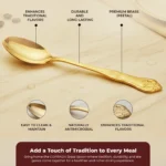Brass Pure Table Spoon | Traditional Dining Chamach for Kitchen & Serving - Image 2