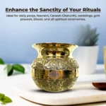 Brass Traditional Kalash for Pooja – Sacred Lota Pot for Ritual Use - Image 5
