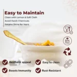 Brass Pure Table Spoon | Traditional Dining Chamach for Kitchen & Serving - Image 3