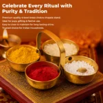 Brass Chopra Stand 4 Bowl Set | Traditional Pooja Chopala for Rituals - Image 2