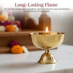 Brass Akhand Jyoti Diya for Pooja | Traditional Akhand Deepak for Mandir & Festivals - Image 4