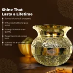 Brass Traditional Kalash for Pooja – Sacred Lota Pot for Ritual Use - Image 3
