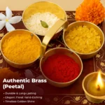 Brass Chopra Stand 4 Bowl Set | Traditional Pooja Chopala for Rituals - Image 6