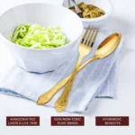 Spoon & Fork Set | Traditional Brass Cutlery for Dining & Serving - Image 4