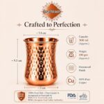 Hammered Copper Cup for Drinking Water – Pure Copper Tumbler, Ayurvedic Inspired Drinkware - Image 5