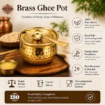 Brass Multipurpose Ghee Pot/Pickle Container for Pooja - Image 6
