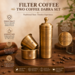 Coprasia South Indian Brass Coffee Filter and 2 Dabra Set Combo with Gift Box - Image 6