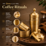 Coprasia South Indian Brass Coffee Filter and 2 Dabra Set Combo with Gift Box - Image 9