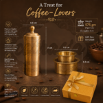 Coprasia South Indian Brass Coffee Filter and 2 Dabra Set Combo with Gift Box - Image 10